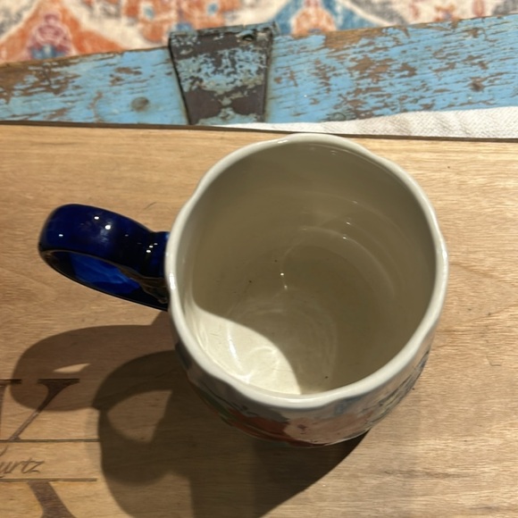 Pioneer Woman Spring Bouquet Red Cobalt Blue Floral Stoneware Big Mug 19oz EUC - Picture 3 of 4